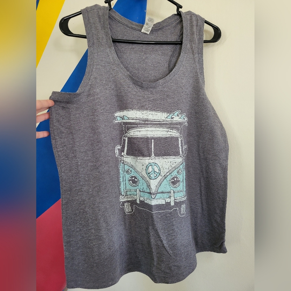 Grey Printed Tank